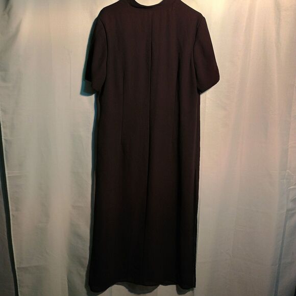 Vintage Black Cheongsam Dress – Mandarin Collar Maxi with Frog Buttons - Picture 4 of 4